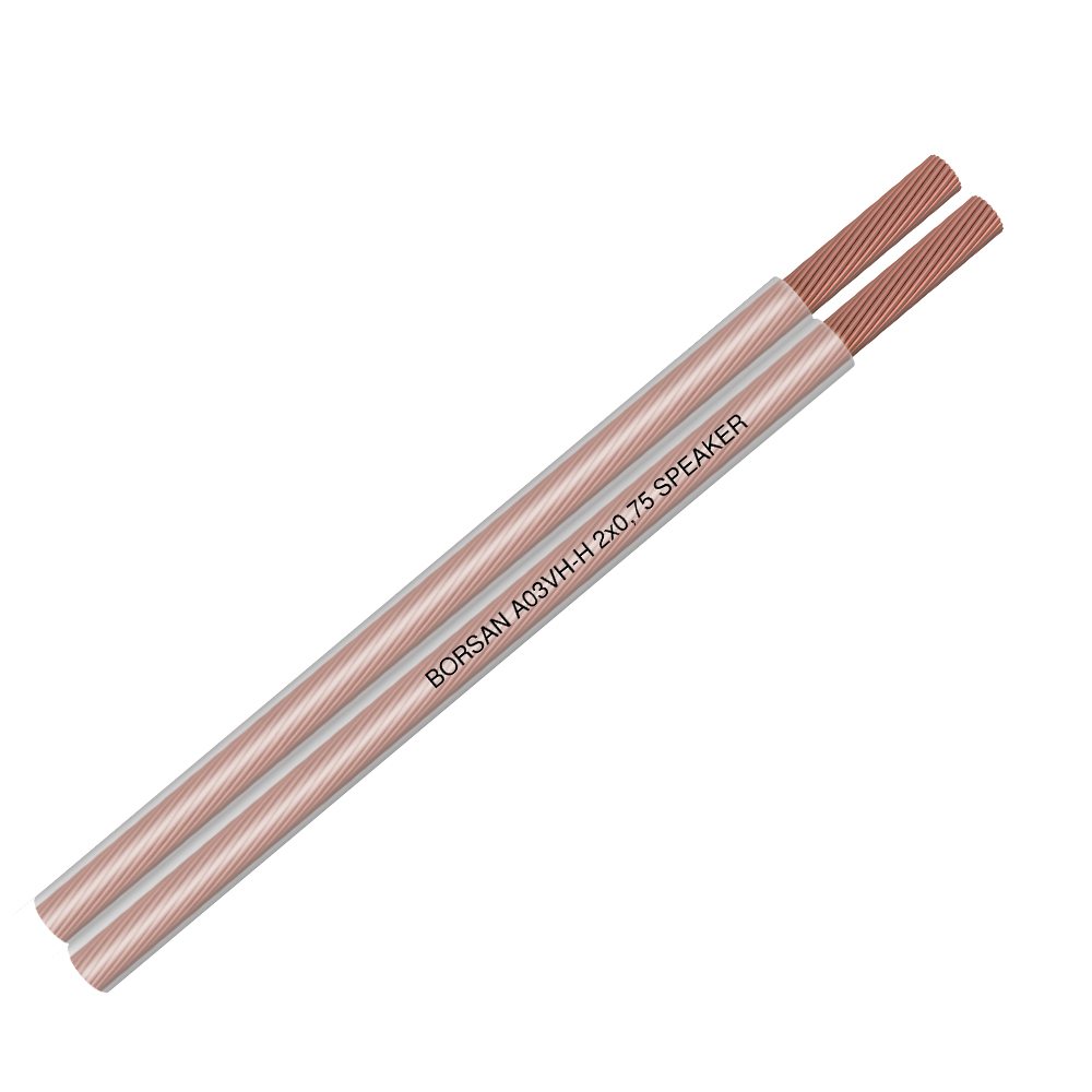 BORSAN BR - 16155 ELEKTRİK KABELİ ŞƏFFAF LAPŞA 2*0,75 MM (500 M)